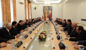 The Delegation Headed by RA National Assembly President Galust Sahakyan visited Georgia