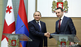 Armenian, Georgian Premiers Make Joint Statement for Mass Media