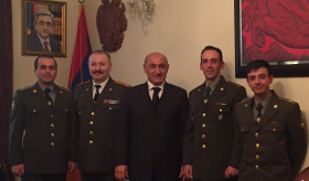 Посол Юрий Варданян принял группу курсантов Военного университета МО РА, находившуюся в Грузии для участия в международной неделе курсантов