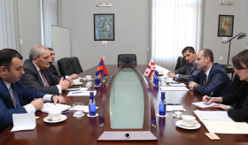 Դեսպան Սադոյանի հանդիպումը Վրաստանի փոխվարչապետ, արտաքին գործերի նախարար Միխեիլ Ջանելիձեի հետ
